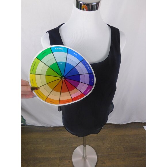 Natural Collection Black Sleeveless Scoop Neck Blouse Gothic Witch L - Picture 6 of 10